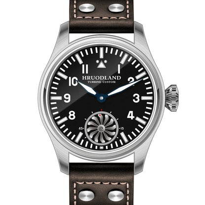 Hruodland 2025 New Men's Mechanical Watch Seagull ST3620 Retro Pilot 43MM BGW-9 Luminous Sapphire Crystal Turbine Watch