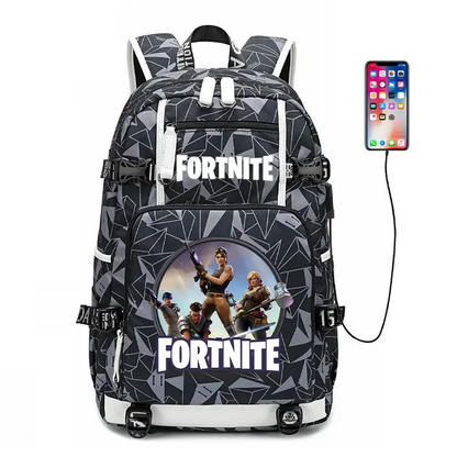 Fortnite Game Print Student Backpack Boys Girls Large Capacity School Bag Waterproof Lightweight Durable Bookbag Birthday Gift