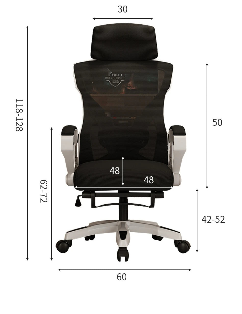Home computer game competitive seat thickened elastic swivel chair e-sports office chair 4D waist rest can lie down