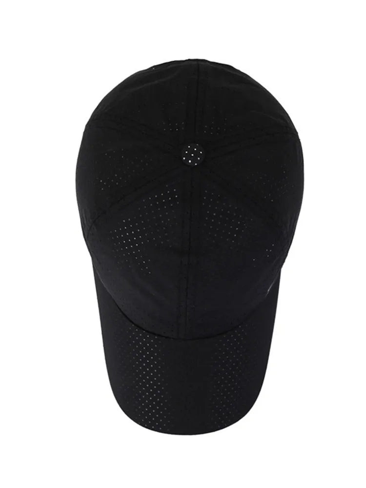 Men Women Mesh Moisture-Waging Quick Dry Baseball Cap Male Summer Female Originality Adjustable Breathable Sun Visor Fishing Hat