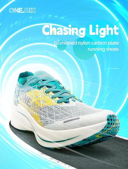 ONEMIX Carbon Plate Running Shoes for Men, Shock Absorption, Ultra-Light Sports Shoes, Rebound Outdoor Women Marathon Sneakers