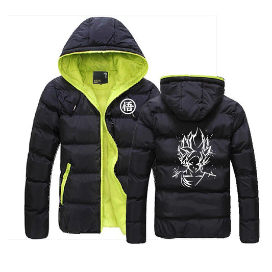 2026 Dragon Ball GOKU Anime Print Autumn And Winter Men's New Six-color Cotton-padded Warm Zipper Jackets Casual Fashion Coats