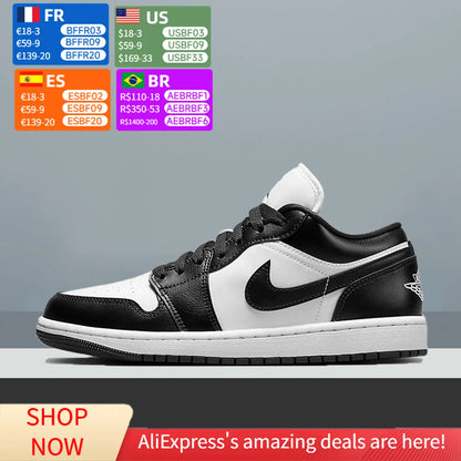 Nike Air Jordan 1 Low unisex košarkarske copate, klasična oblazinjenost, udobje, lahkost in podpora za športno in vsakodnevno nošenje DC0774-101