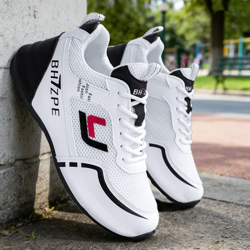 Merkbescherming: nieuwe lichtgewicht, antislip, ademende, slijtvaste hardloop- en sportschoenen voor heren, veelzijdig en geschikt voor vrijetijdsgebruik