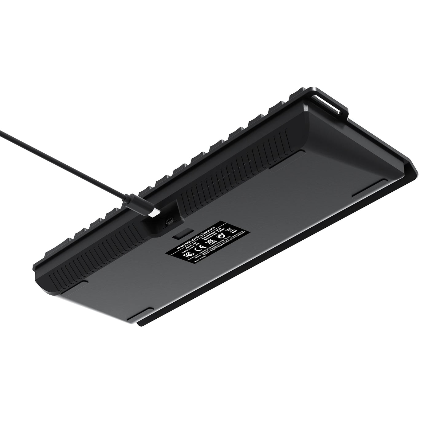 60% compact wired keyboard with RGB backlighting and gradient keycaps suitable for Windows tablets, laptops, and gamers.