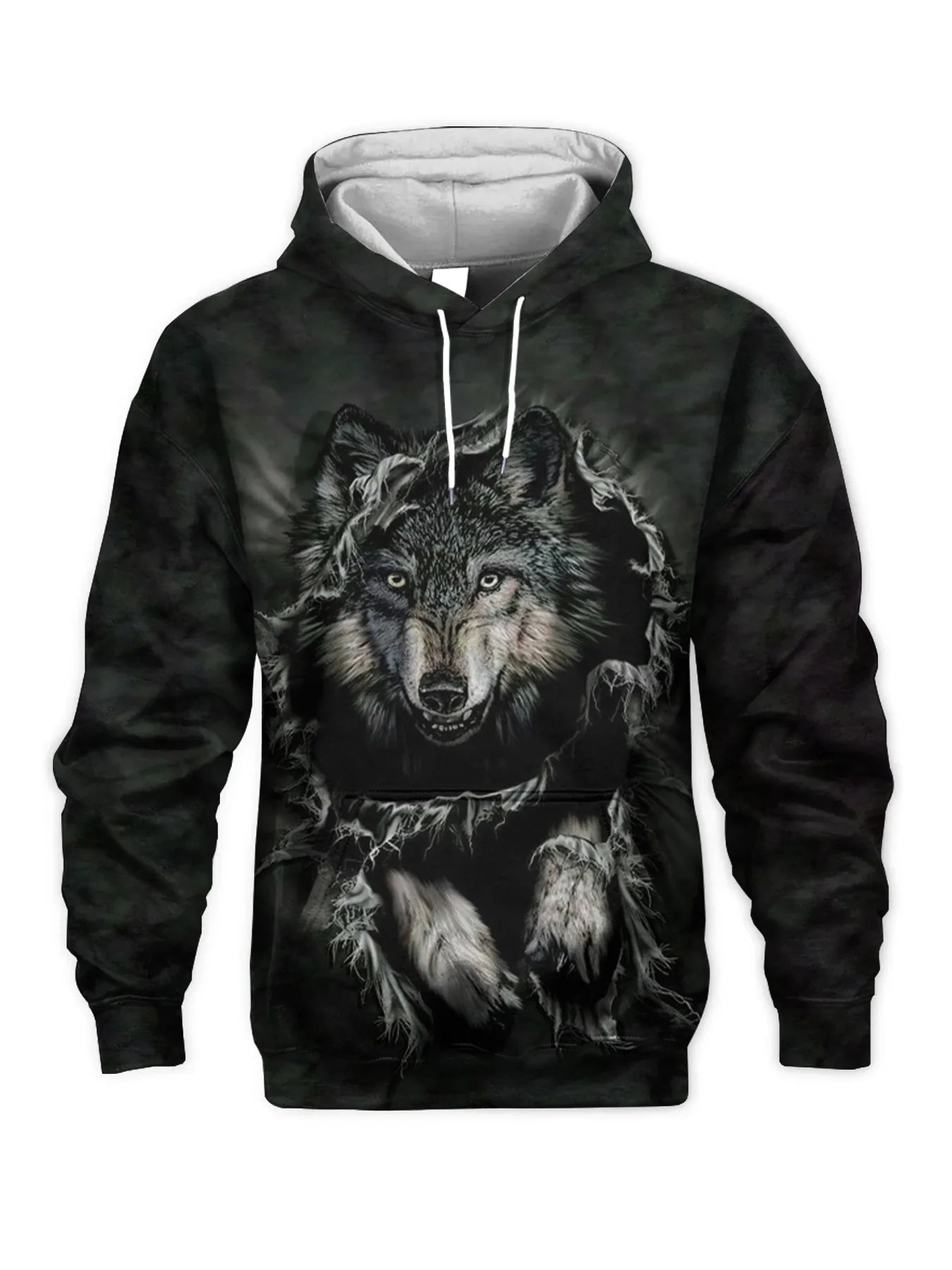 Fashion Animal Men's Hoodie Wolf 3D Print Fall Sweatshirt Hoodie Street Casual Sweatshirt Y2K Men's Oversized Unisex Clothing