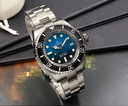 Cronos Automatic Diving Watch Stainless Steel 2000 Meters Water Resistance Professional Diver PT5000 SW200 Miyota9015 90S5 L6027M