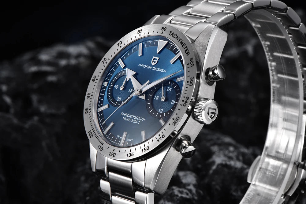 2026 New PAGANI DESIGN Retro Men's Watches Moon Quartz Watch For Men Speed Sports Chronograph AR Sapphire VK64 Clock