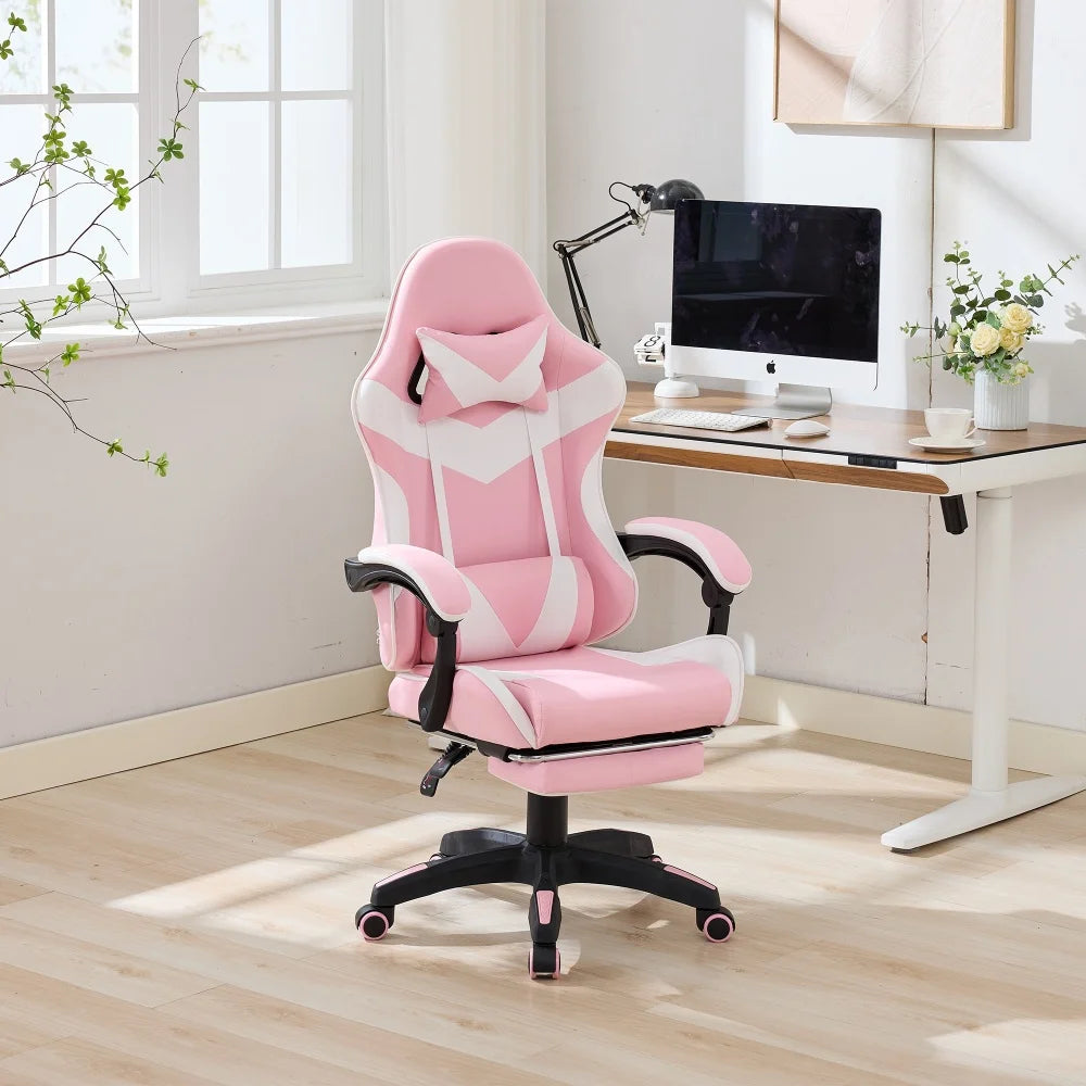Ergonomic Gaming Chair 360° Reclining Office Chair with Footrest, Adjustable Height Racing Chair with Lumbar Support and Headrest