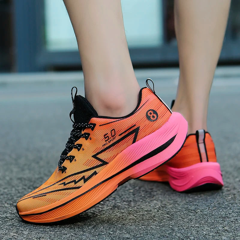 Men's Sports Running Shoes, Casual Marathon, Lightweight, Comfortable Women's Athletic Non-Slip Walking Sneakers, Outdoor Couple Shoes