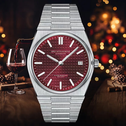 SPECHT&SOHNE New 37MM Men's Watches Luxury Automatic Watch For Men Rose Gold Stainless Steel Mechanical Wristwatch Waterproof