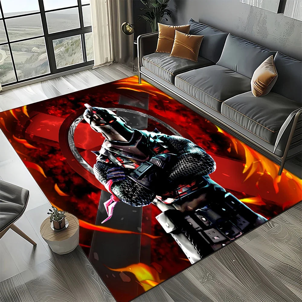2025 Games 3D F-Fortnite Cartoon Carpet Rug for Living Room Bedroom Home Sofa Decoration,Kids play Area Rug Non-slip Floor Mat