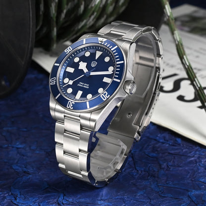 Watchdives WD1969 Pro 38mm Quartz Watch VH31 Sweep Seconds Movement 20Bar Waterproof BGW9 Blue Luminous Sapphire Glass Watches
