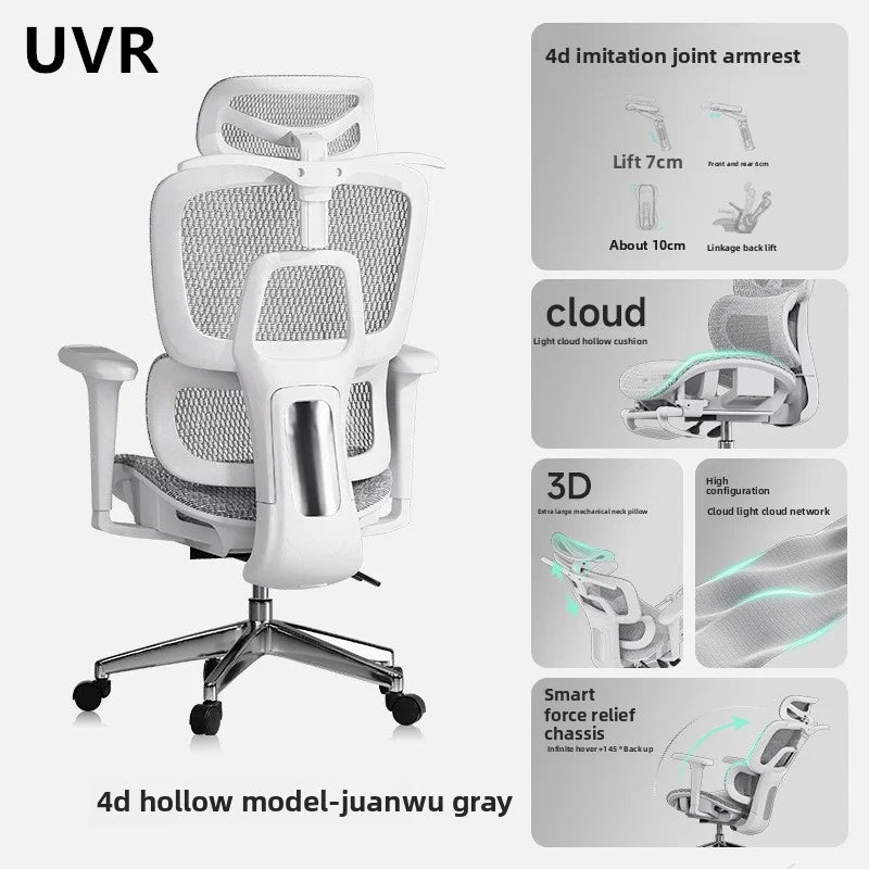 UVR Ergonomic Office Chair Adjustable Mesh Executive Chair with Armrests, Comfortable Swivel Desk Chair, Gaming & Staff Chair for Home Office