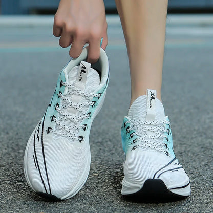 Men's Sports Running Shoes, Casual Marathon, Lightweight, Comfortable Women's Athletic Non-Slip Walking Sneakers, Outdoor Couple Shoes