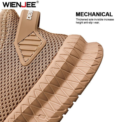 Antislip casual herensneakers, ademend, voor buiten, joggen, training, wandelen, sport, hardlopen, outdoor, geweven, gebreid, veterschoenen