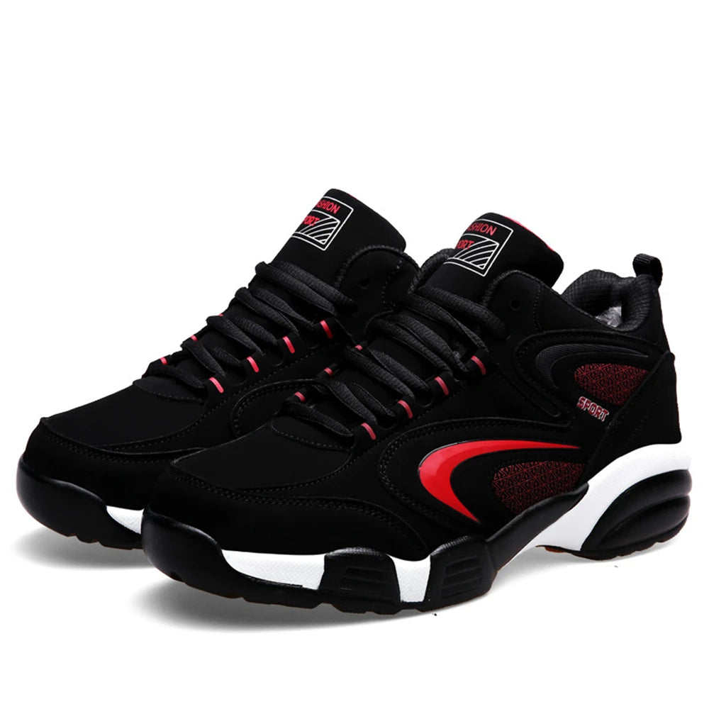 Plus Size Men's Trendy Color Block Sneakers, Comfortable Non-Slip Lace-Up Casual Durable Shoes for Men's Outdoor Activities