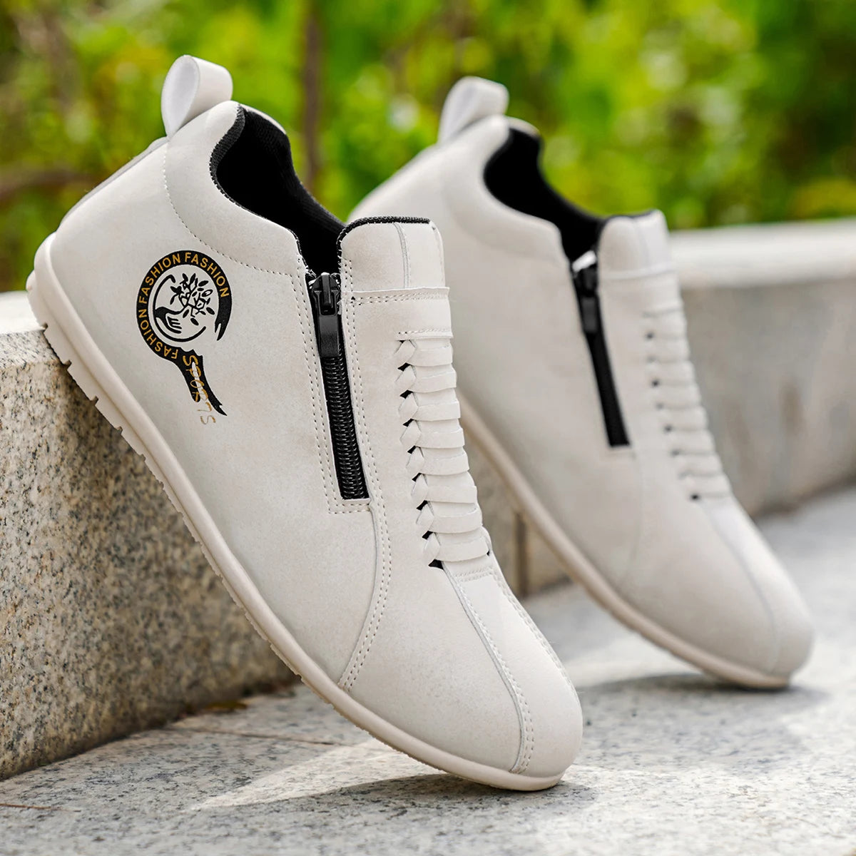 Men's Lightweight Casual Shoes, Outdoor Entertainment Skateboarding Daily Walking Driving Shoes, Comfortable Breathable Slip-On