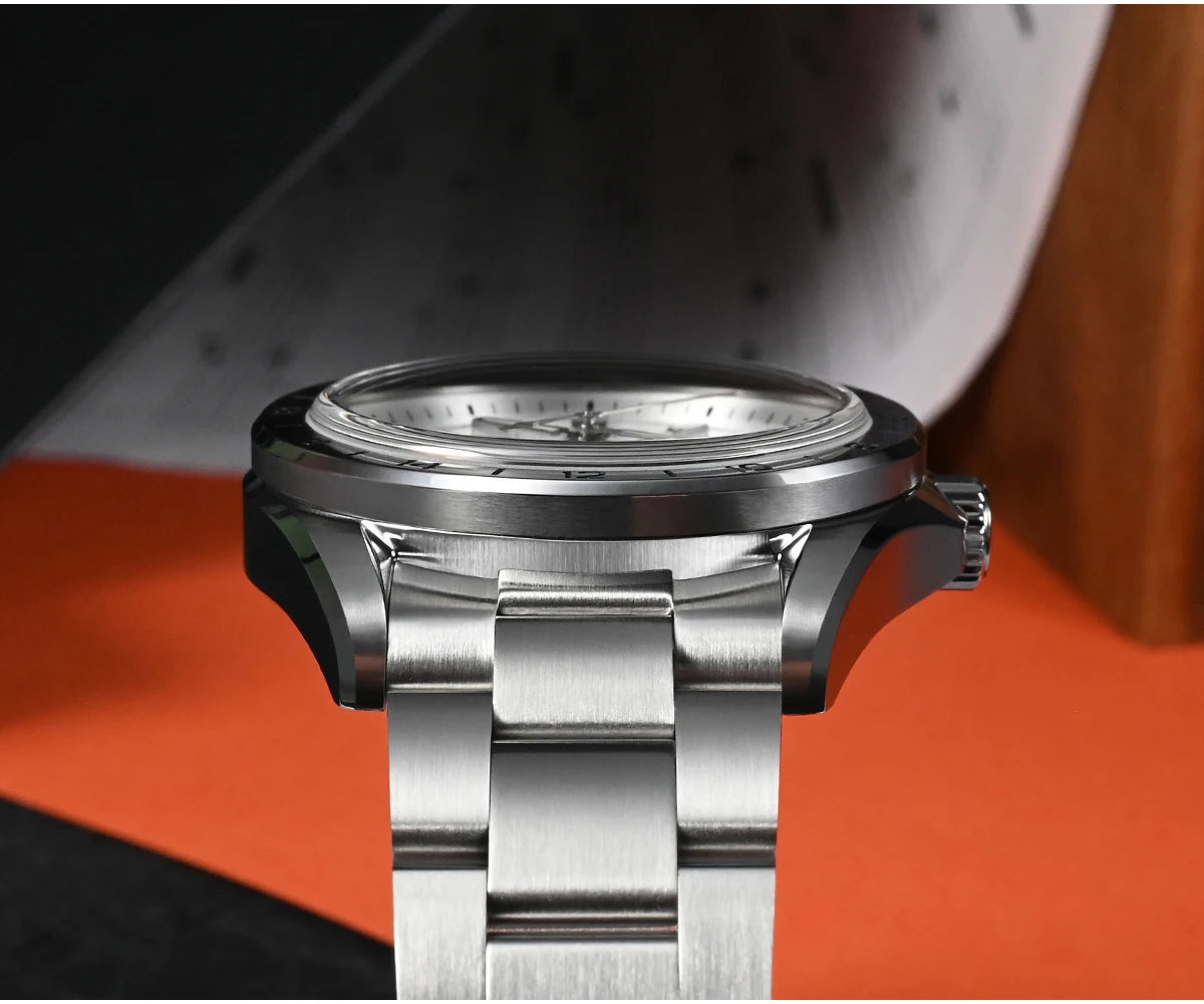San Martin 39mm Aventurine Gemstone Dial Luxury Men's Watch NH34 GMT Automatic Mechanical Sapphire Waterproof Luminous SN0129