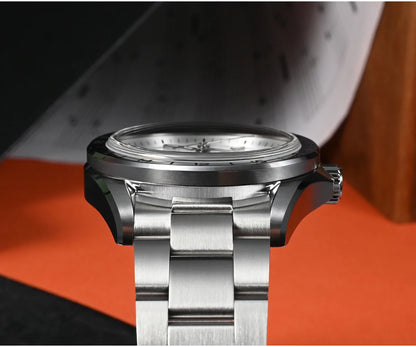 San Martin 39mm Aventurine Gemstone Dial Luxury Men's Watch NH34 GMT Automatic Mechanical Sapphire Waterproof Luminous SN0129