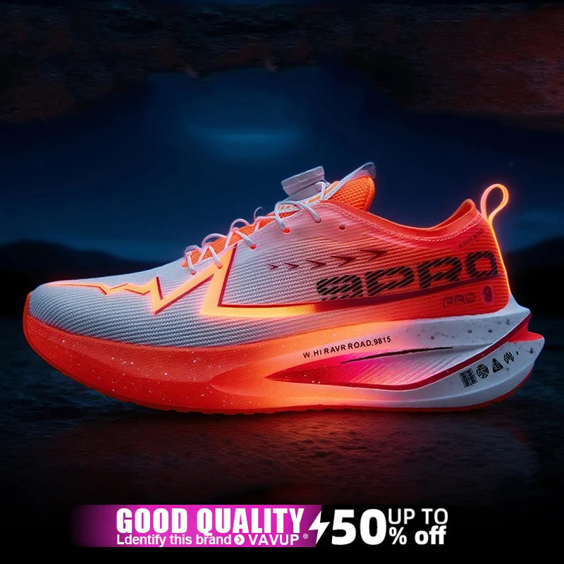 Laufschuhe für Herren mit Carbonplatte, Spezial-Sportschuhe, atmungsaktiv, leicht, bequeme rutschfeste Marathon-Sneaker für Damen