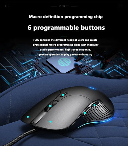 INPHIC B1 USB Wired Mouse, Silent Office Gaming Mouse for PC and Laptops
