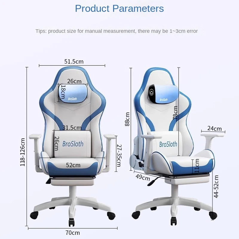 S6 Ergonomic Gaming Chair with Adjustable Backrest, Comfortable Computer Chair, Swivel Lift Chair with Armrests for Gaming & Office