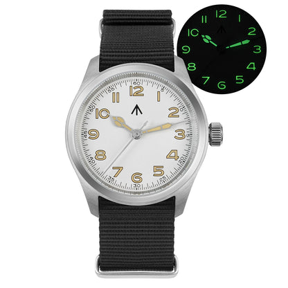 Militado ML08 Quartz Watch VH31 Movement Double Domed Sapphire Crystal Wristwatch Super C3 Green Luminous 38mm Vintage Watches