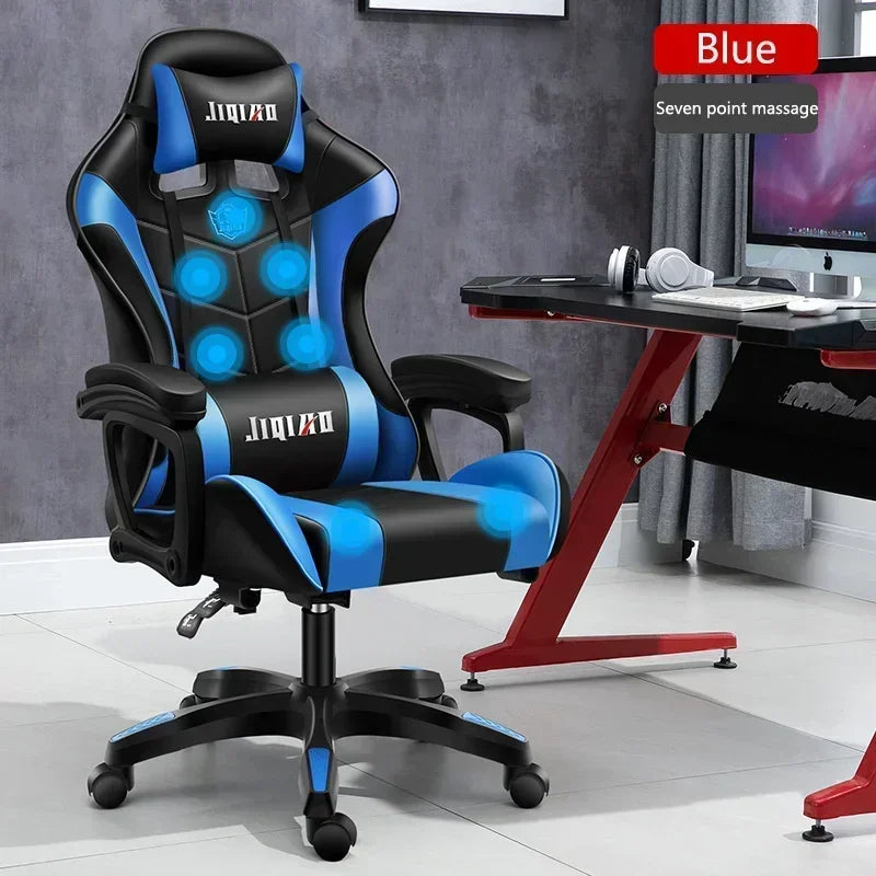 Ergonomic swivel chair Massage Recliner gamer chairs High quality gaming chair RGB light office chair gamer computer