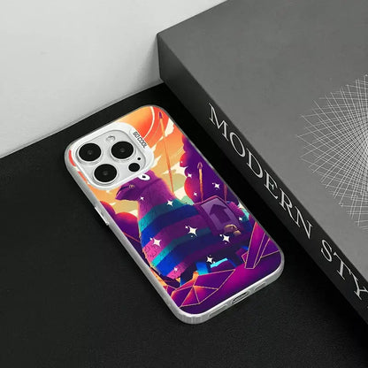 1pc Game F-Fortnite Phone Case IMD Color Silver Shell For iPhone 16, 15, 14, 13, 12, 11 Pro Max Plus