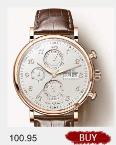 Luxury Brand Switzerland LOBINNI Perpetual Calendar Automatic Mechanical Men's Watches Sapphire Multi-function Clock L13019-8