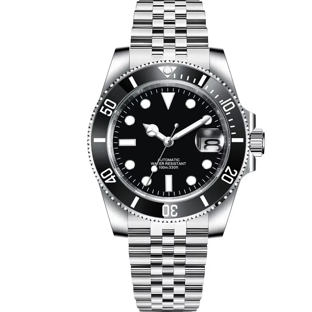 Corgeut 40mm  Luxury Business NH35 Men's automatic mechanical Diving Watch, ceramic bezel, sapphire crystal, 100m waterproof.