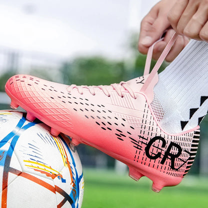 Chaussures de football professionnelles pour hommes, originales, résistantes, confortables, à crampons longs, pour le sport rapide