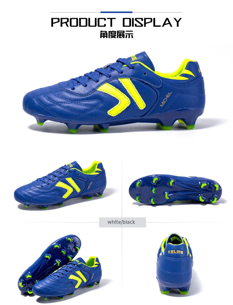 KELME FG nogometni čevlji iz originalne goveje kože, moški profesionalni športni čevlji za travnato igrišče, protizdrsni športni čevlji za trening in nogomet ZX80011018