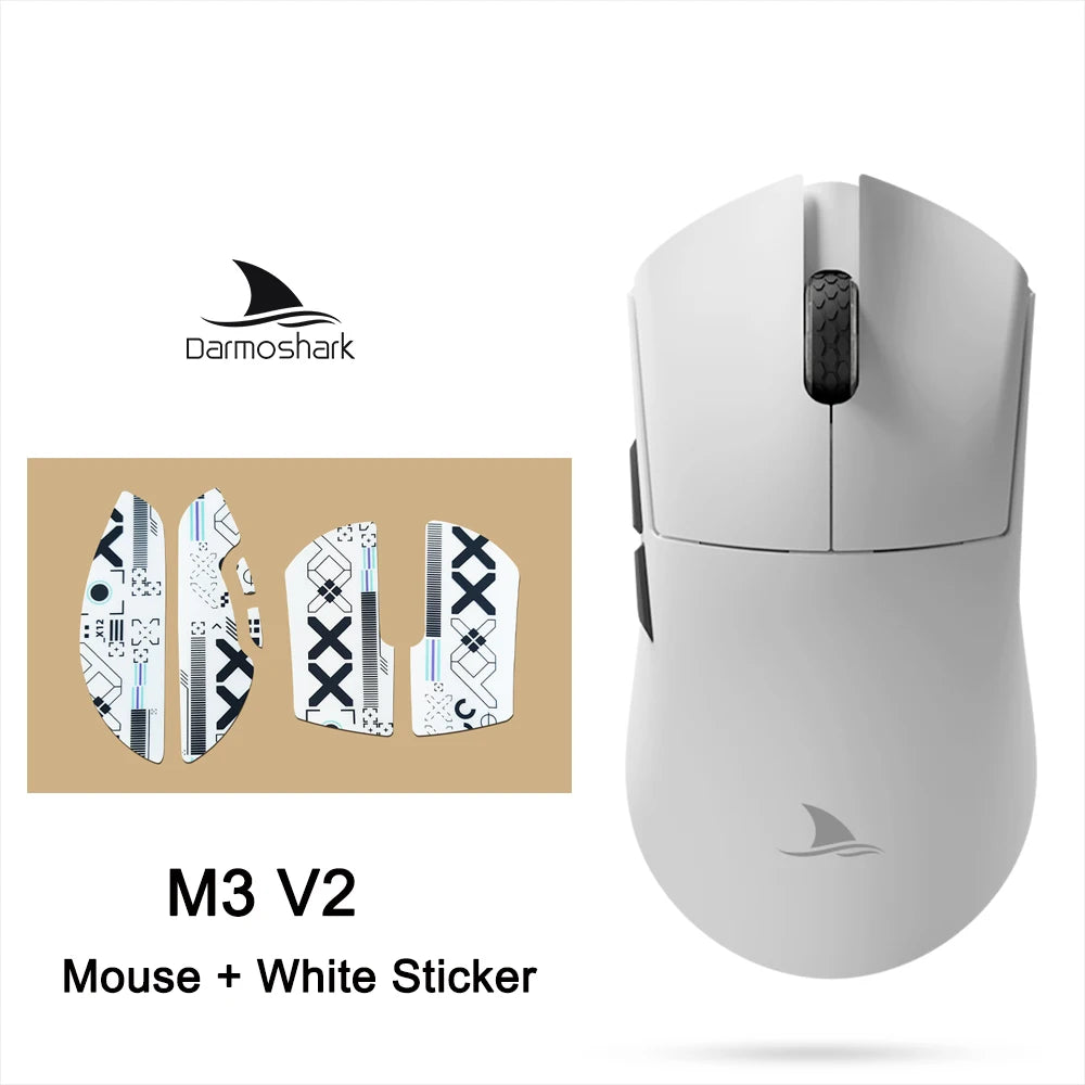 Mouse de gaming Darmoshark M3 V2 Double 8K, wireless, tri-mode, 26K DPI, senzor PAW3395, mouse macro pentru gaming, pentru mâini mari, computer, laptop și PC