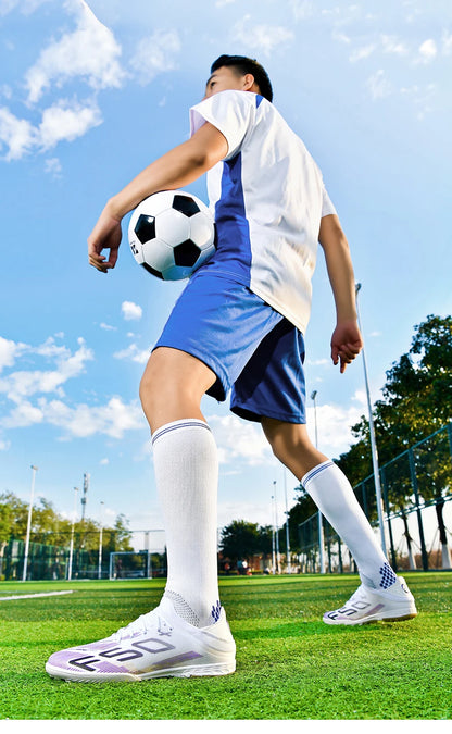 New Men Soccer Shoes Match Football Boots Sneakers Non-Slip Grass Cleats High-quality Futsal Indoor Hot-selling High-top Outdoor