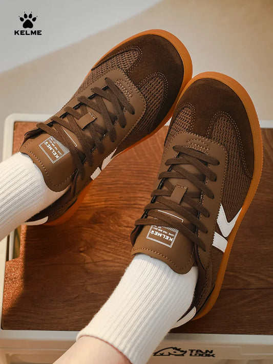 Kelme Men's German Training Shoes Mesh Breathable T-Head Shoes Women's Casual Versatile Low Top Board Shoes