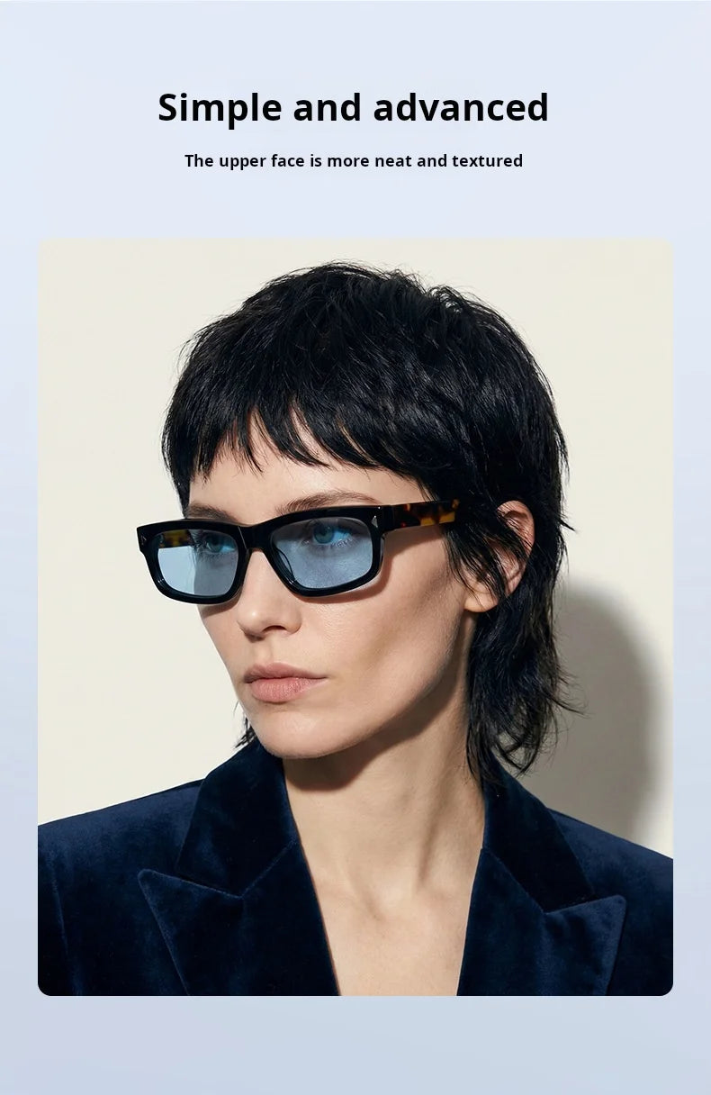 TFTB Fashion Trend Polarized Men's and Women's Sunglasses High quality Acetate Retro Square UV Protection Driving Glasses S32241