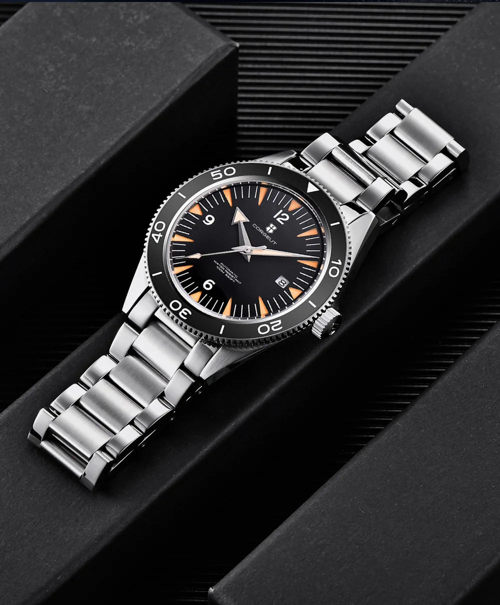 Montre de luxe pour homme Corgeut, étanche à 100 m, lunette en céramique, 41 mm, verre saphir, mouvement mécanique automatique Miyota, style montre de plongée