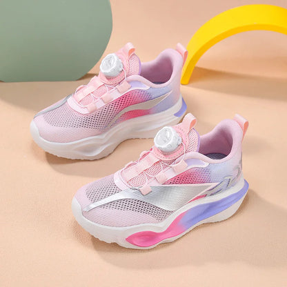 Children's Sneakers Fashion Thick Soft Sole Cushioning Elastic Casual Comfortable Tennis Shoes New Lightweight Mesh Jogging Shoes