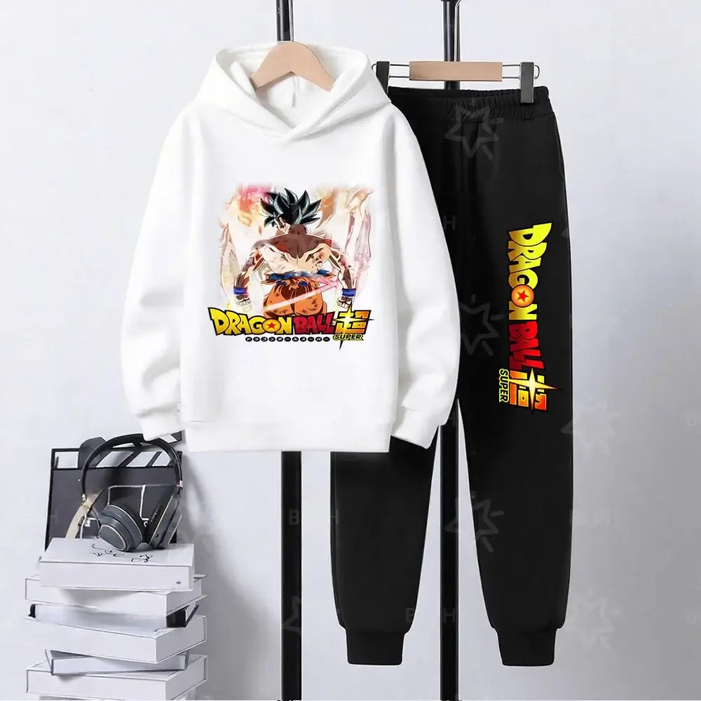 Kids Dragon Ball Camo Goku Printed Hoodie Set Casual Loose Comfortable Long Sleeve Sweatshirt Pants 2 Piece Outfits for Boys, Produit gaming premium Fraquane, équipement gamer