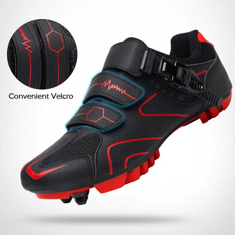 Pantofi de mountain bike pentru bărbați, pantofi de ciclism cu cataramă rapidă, compatibili cu pedalele cu sistem SPD, pentru interior și exterior, pantofi MTB pentru femei