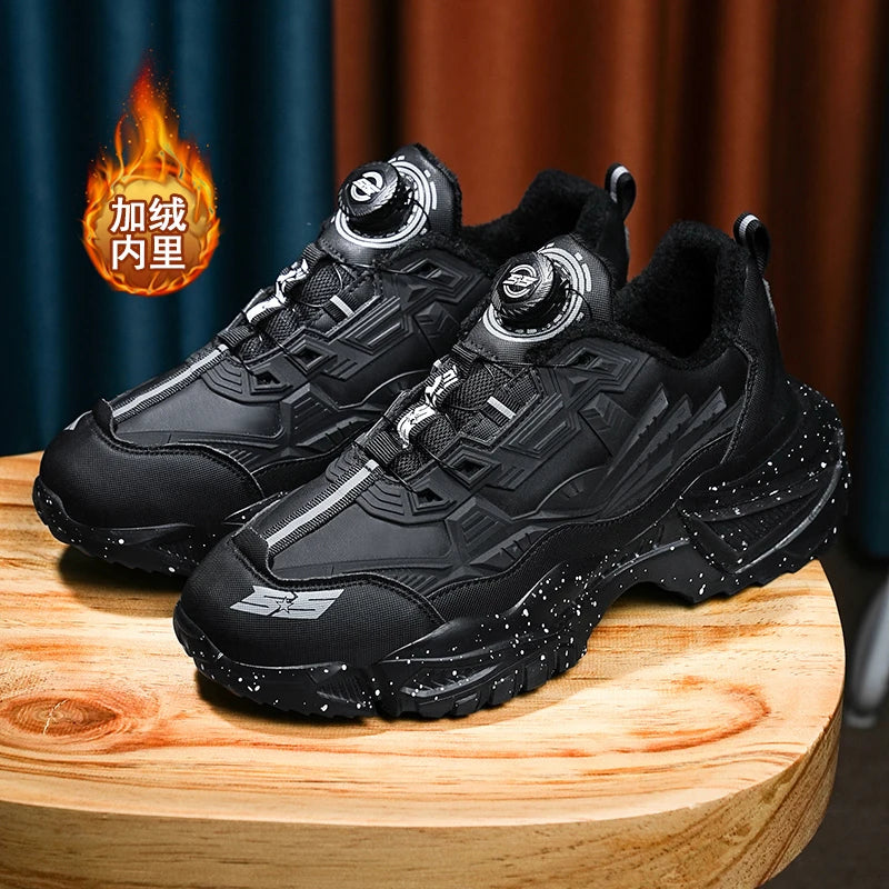 Herrenstiefel Neue Winterschuhe Warme Herrenschuhe Wasserdicht Rutschfest Plüsch-Sneaker Herren-Tennisschuhe Stiefel Herren-Sneaker Winter