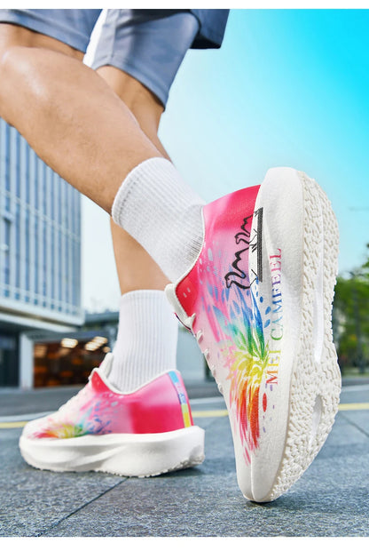 Scarpe da running 2026 con nuovo motivo Eagle, piastra in carbonio, scarpe sportive da maratona ultraleggere, traspiranti e ammortizzate per allenamento di corsa