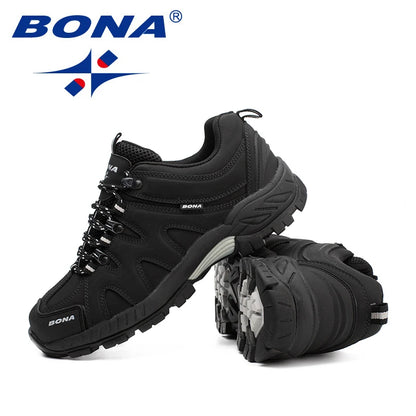 BONA New Arrival Classic Style Men Hiking Shoes Lace Up Men Sport Shoes Outdoor Jogging Trekking Sneakers