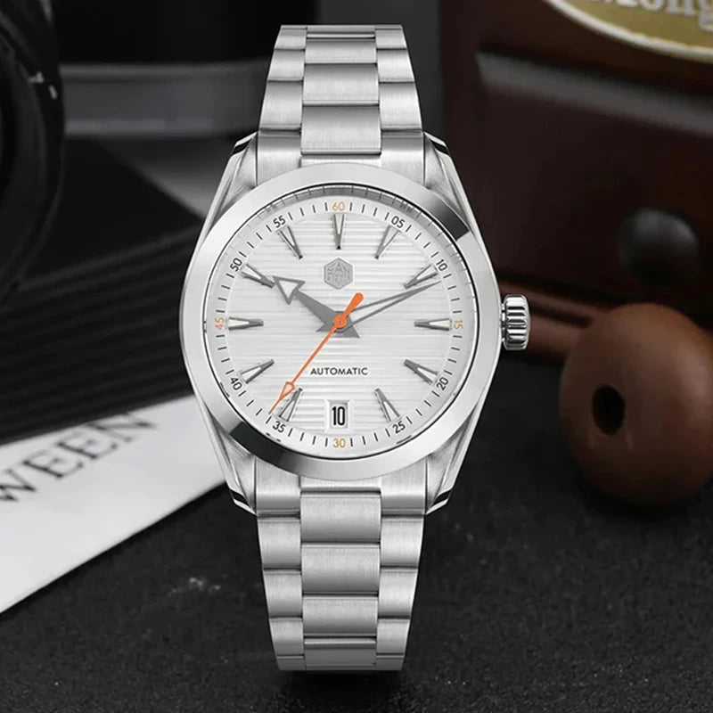 San Martin 38mm Chronometer Men's Watch SN0113W V2 ST2130 Automatic Movement Sapphire BGW9 Luminous Waterproof 100m Watch