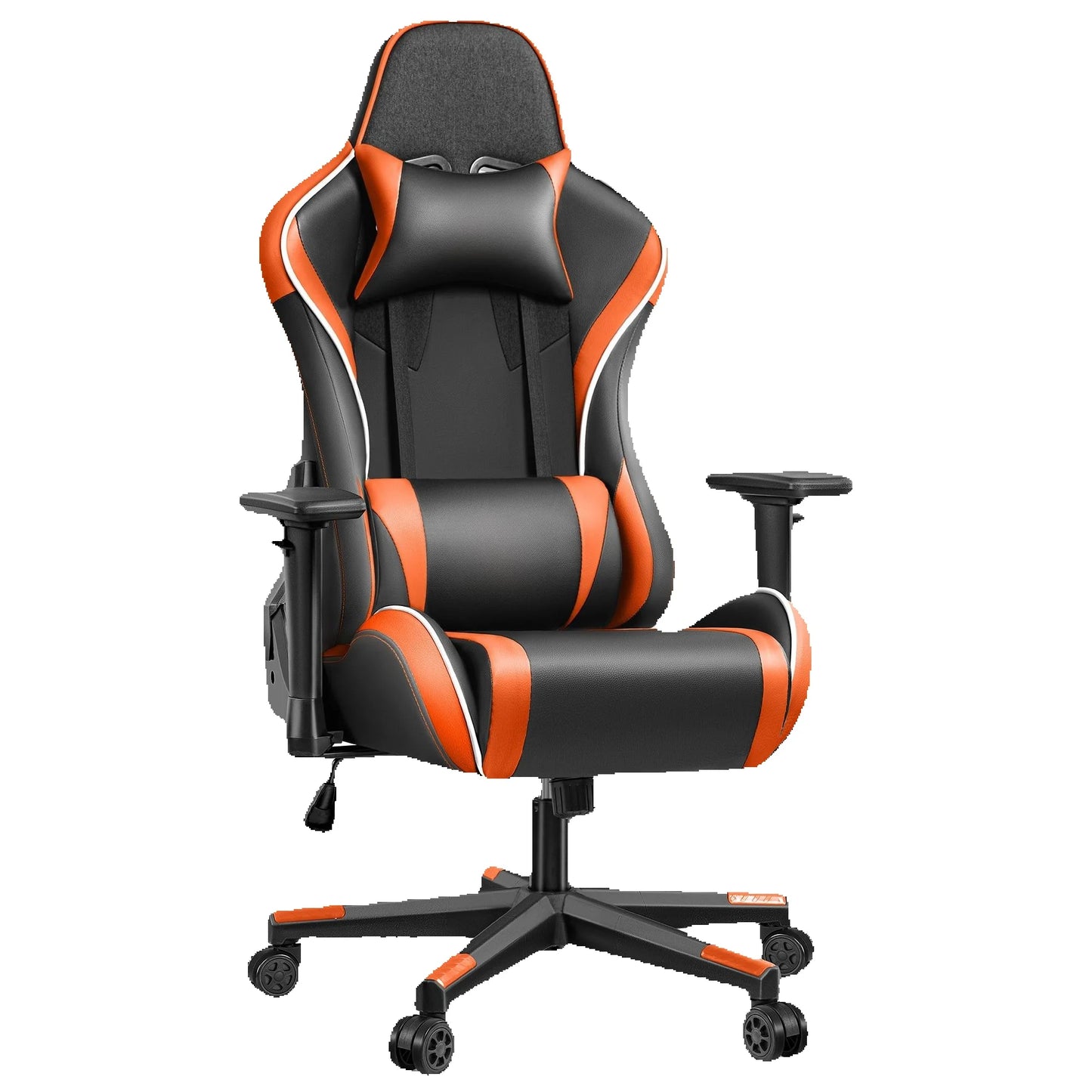 Gaming Chair, Ergonomic Office Chair with Headrest Lumbar Pillow, Multi-Level Adjustable Swivel Computer Chair, Orange