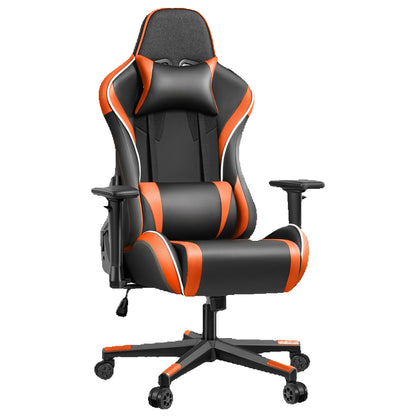 Gaming Chair, Ergonomic Office Chair with Headrest Lumbar Pillow, Multi-Level Adjustable Swivel Computer Chair, Orange