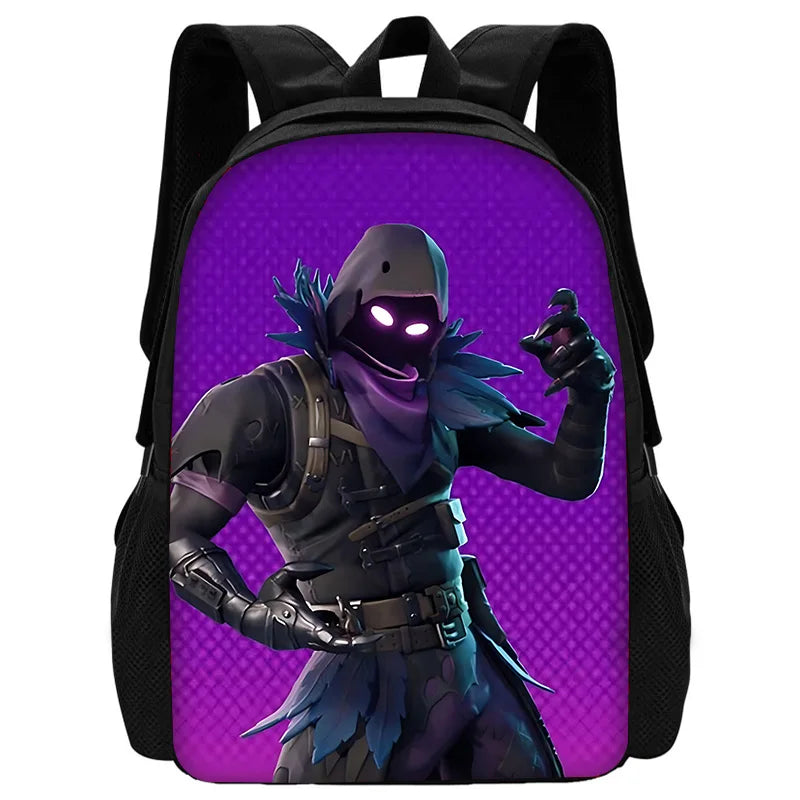 Hot Game Child School Backpack with Lunch Bags, Design-F-FortniteS Pencil Bags, School Bags for Boys Girls Best Gift