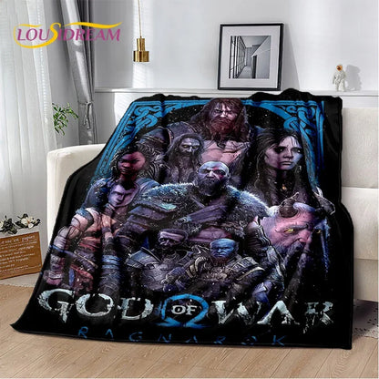 29 Style Kratos God of War Games Cartoon Blanket,Soft Throw Blanket for Home Bedroom Bed Sofa Picnic Travel Office Cover Gifts